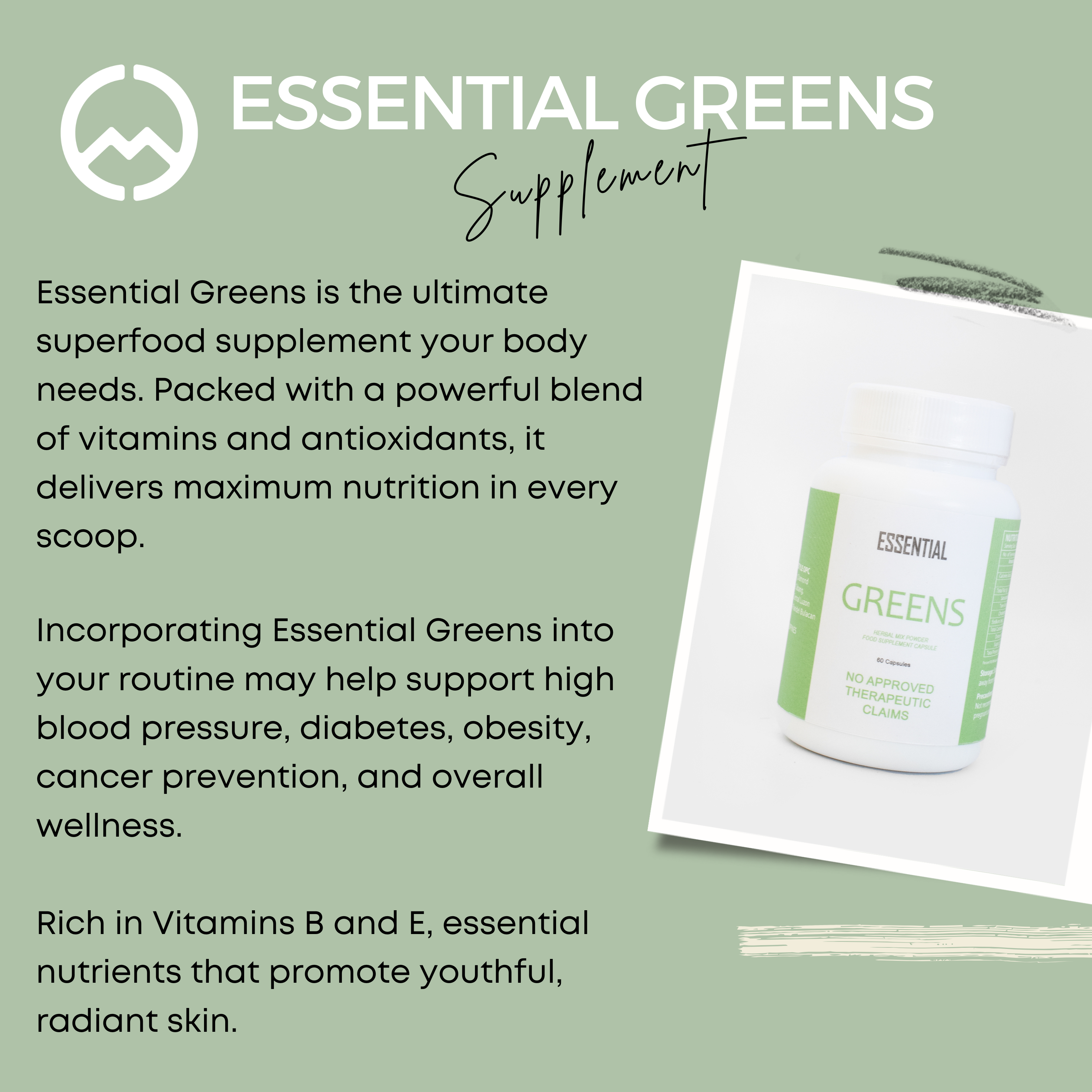 MCC Essential Greens 60 Caps